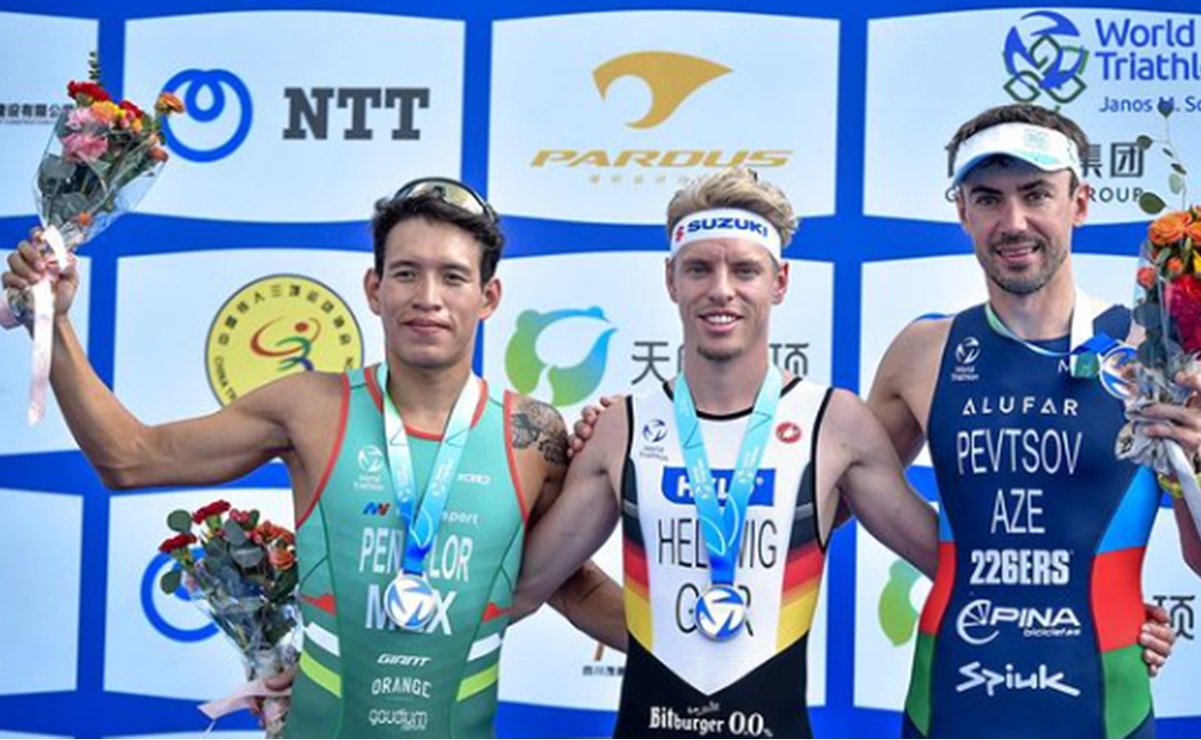 El mexicano Aram Peñaflor conquista la medalla de plata en la Copa Mundial de Triatlón