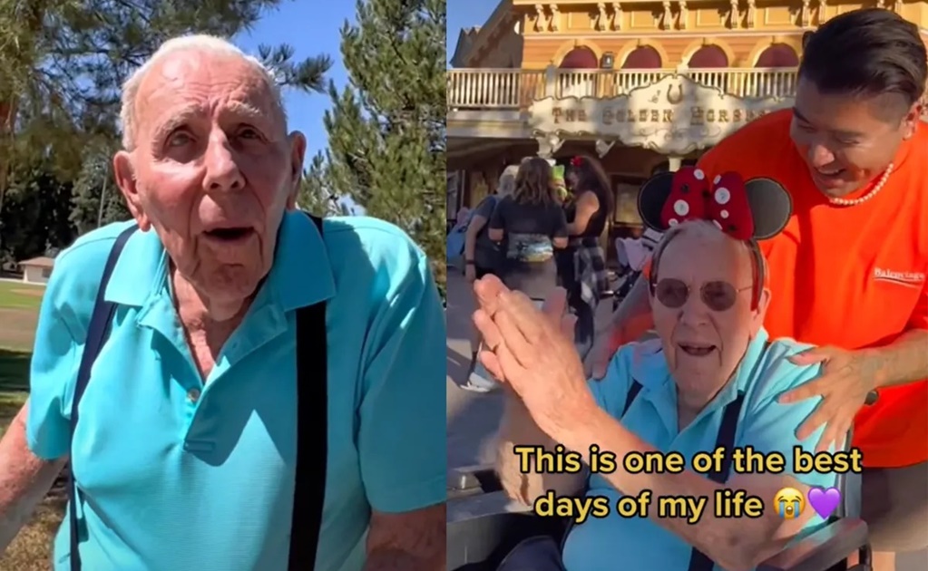"Es uno de los mejores días de mi vida": hombre de 100 años asiste a Disneyland y su reacción conmueve las redes 