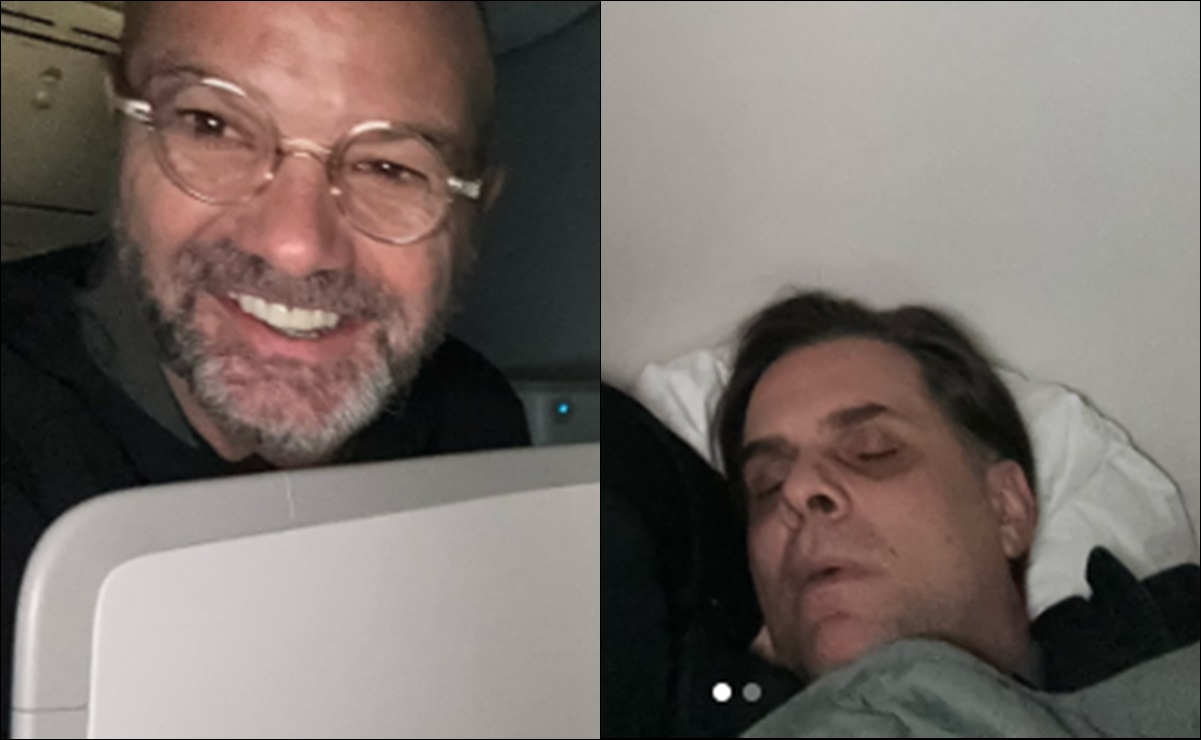 '¡Está muerto y no lo sabe!', Luis García exhibe a Christian Martinoli mientras duerme en el avión
