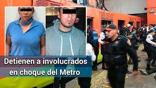 Detienen a reguladora y conductor involucrados en choque en Metro Tacubaya