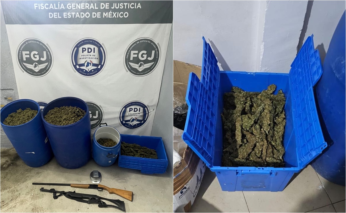 Aseguran 90 kg de marihuana y detienen a una persona durante cateo en Metepec