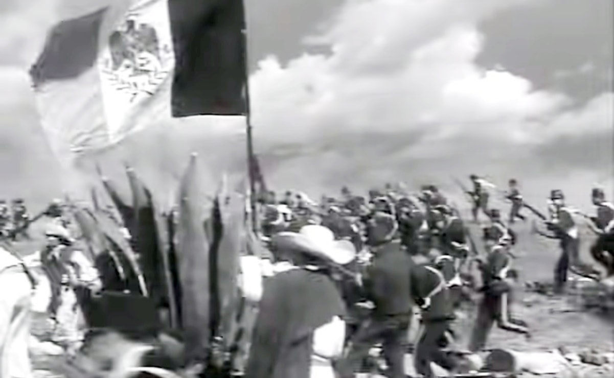 Película Mexicanos al Grito de Guerra, 1943. Escrita y dirigida por Álvaro Gálvez y Fuentes, supervisada por Ismael Rodríguez; el guion tuvo la colaboración del historiador y dramaturgo Jesús Sotelo Inclán, y de Elvira de la Mora, una de las primeras guionistas mexicanas de la historia. Foto: INEHRM/X/ESPECIAL.