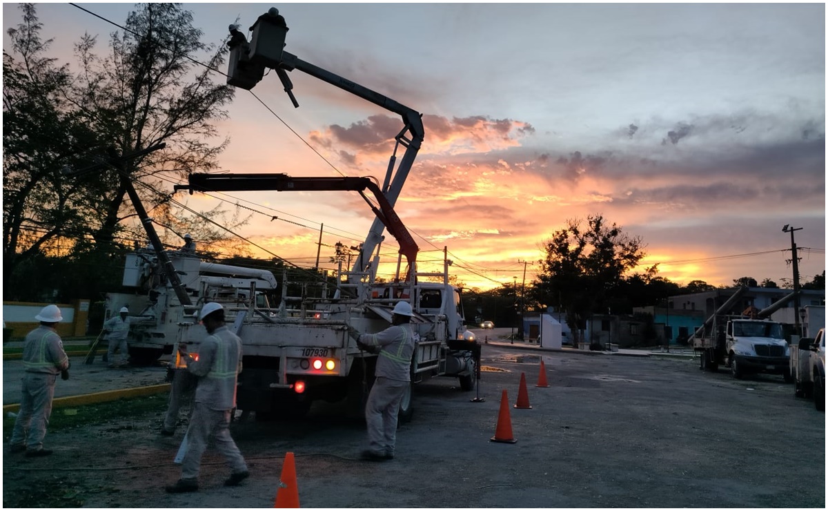 Restablecido al 93% el suministro de energía eléctrica a afectados por Beryl en Campeche, Quintana Roo y Yucatán: CFE