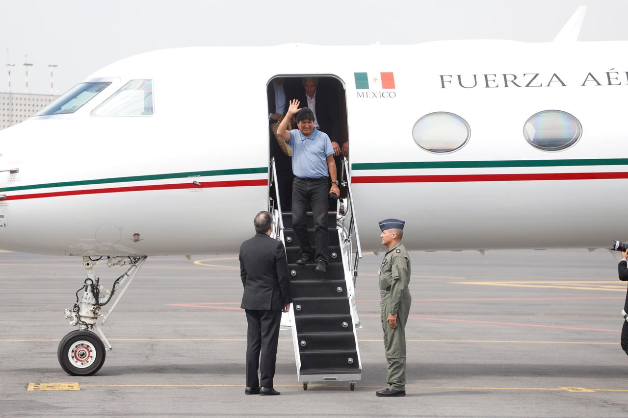 Evo Morales llega a México 