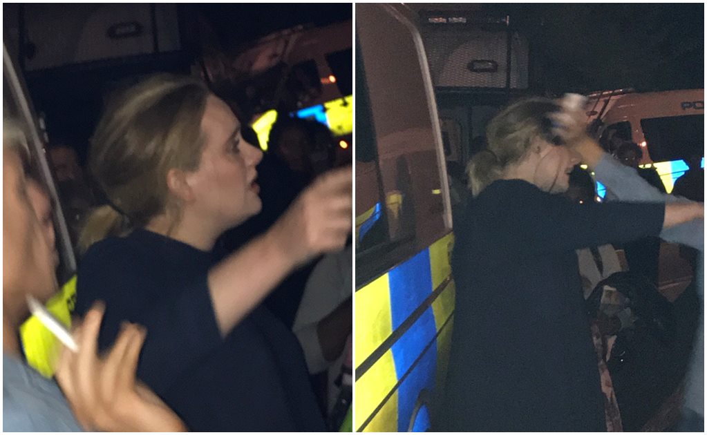 Adele abraza a sobrevivientes en el incendio de Londres 