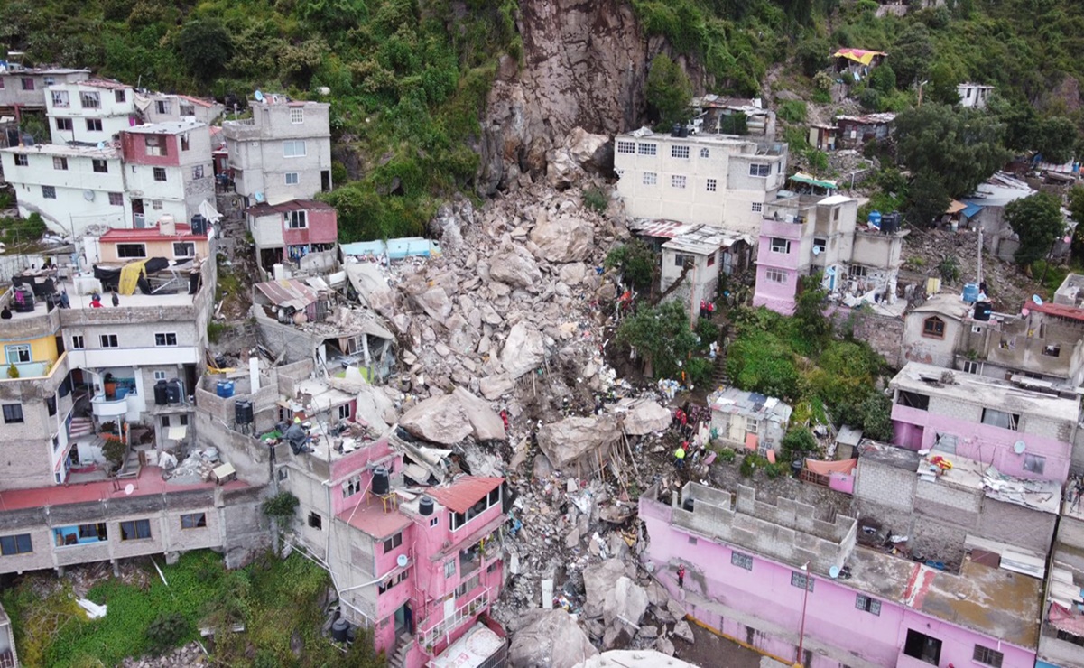 "Fue un ruido espantoso, luego mucho polvo"; relatan vecinos momento del derrumbe en el Cerro del Chiquihuite