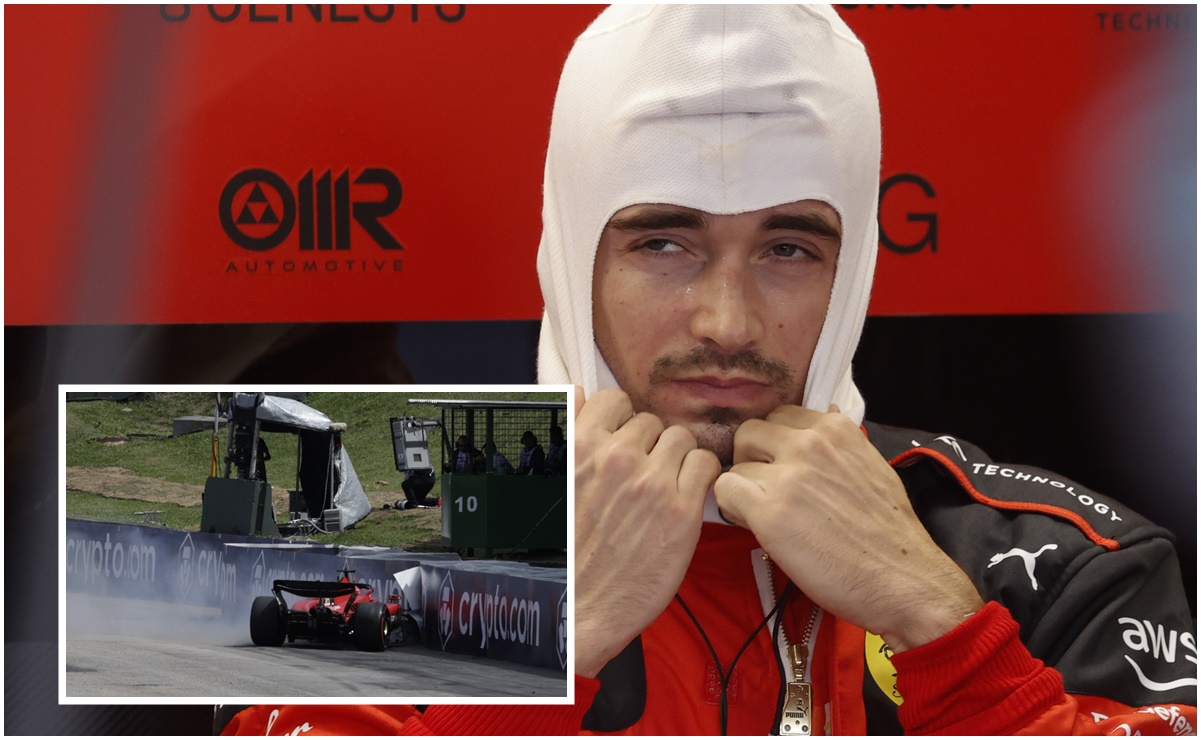 Leclerc hizo el blooper del año en Fórmula 1 al chocar... ¡En la vuelta de formación!