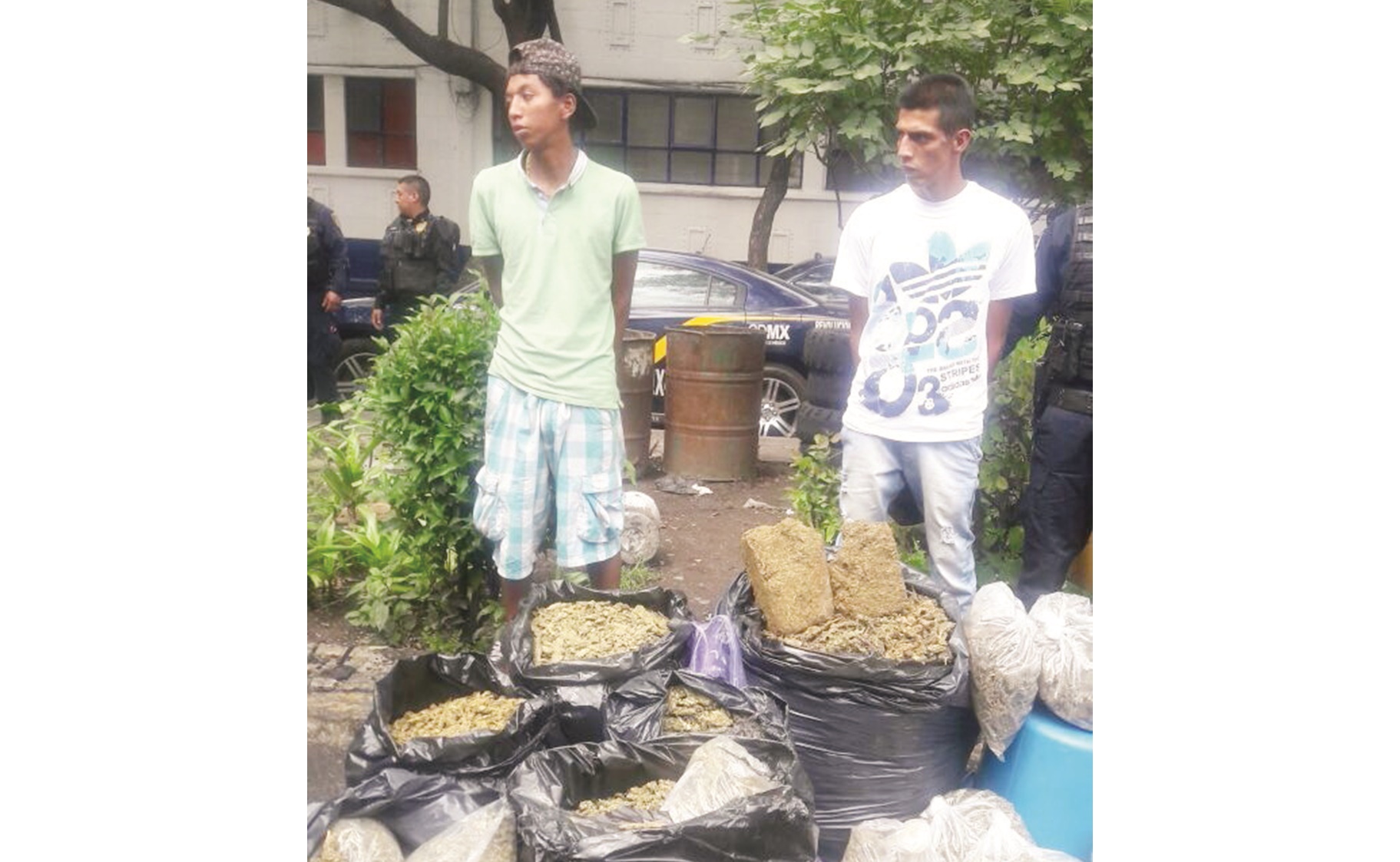 Detienen a colombianos con 50 kilos de marihuana