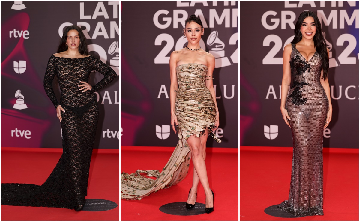 Rosalía, Danna Paola y Kenia Os brillan en la alfombra roja de los Latin Grammy en Sevilla