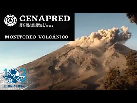 Popocatépetl registra exhalación con emisión de ceniza