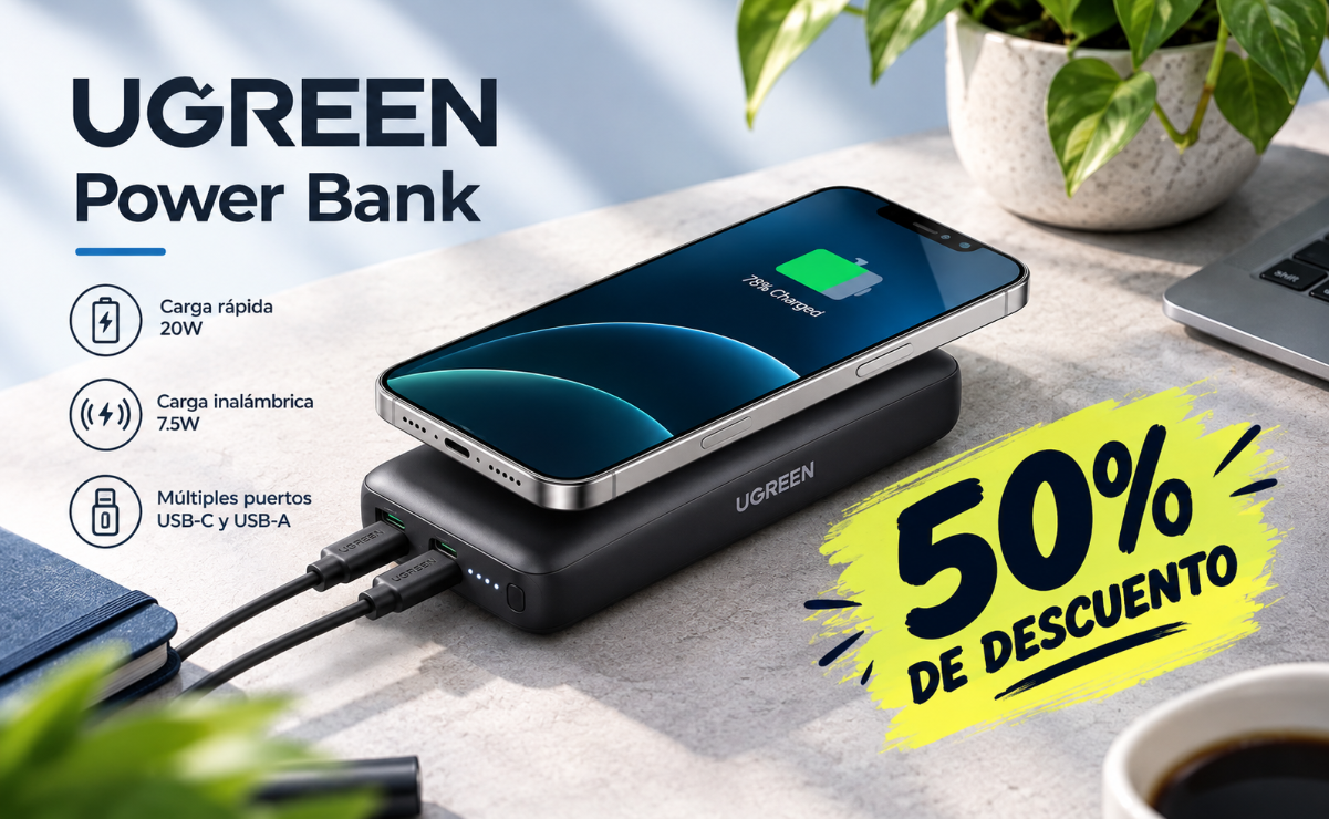 UGREEN 10000mAh Power Bank Inalámbrico