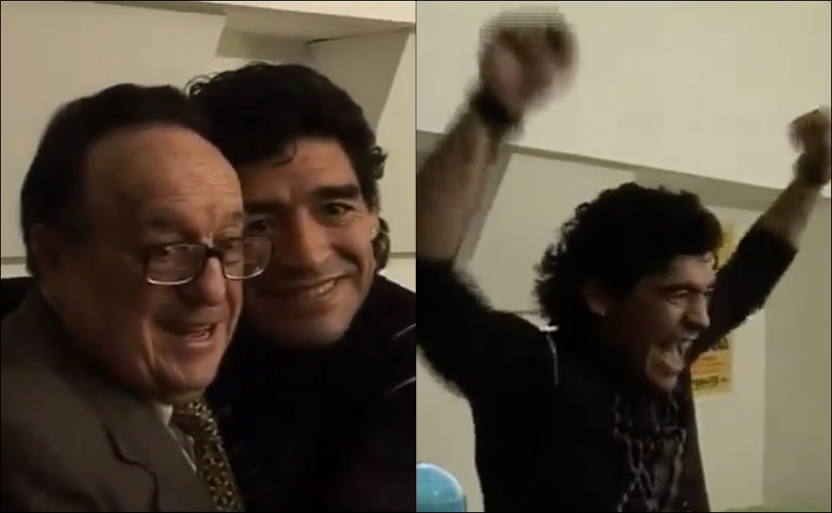 La alegría de Maradona cuando conoció a Chespirito