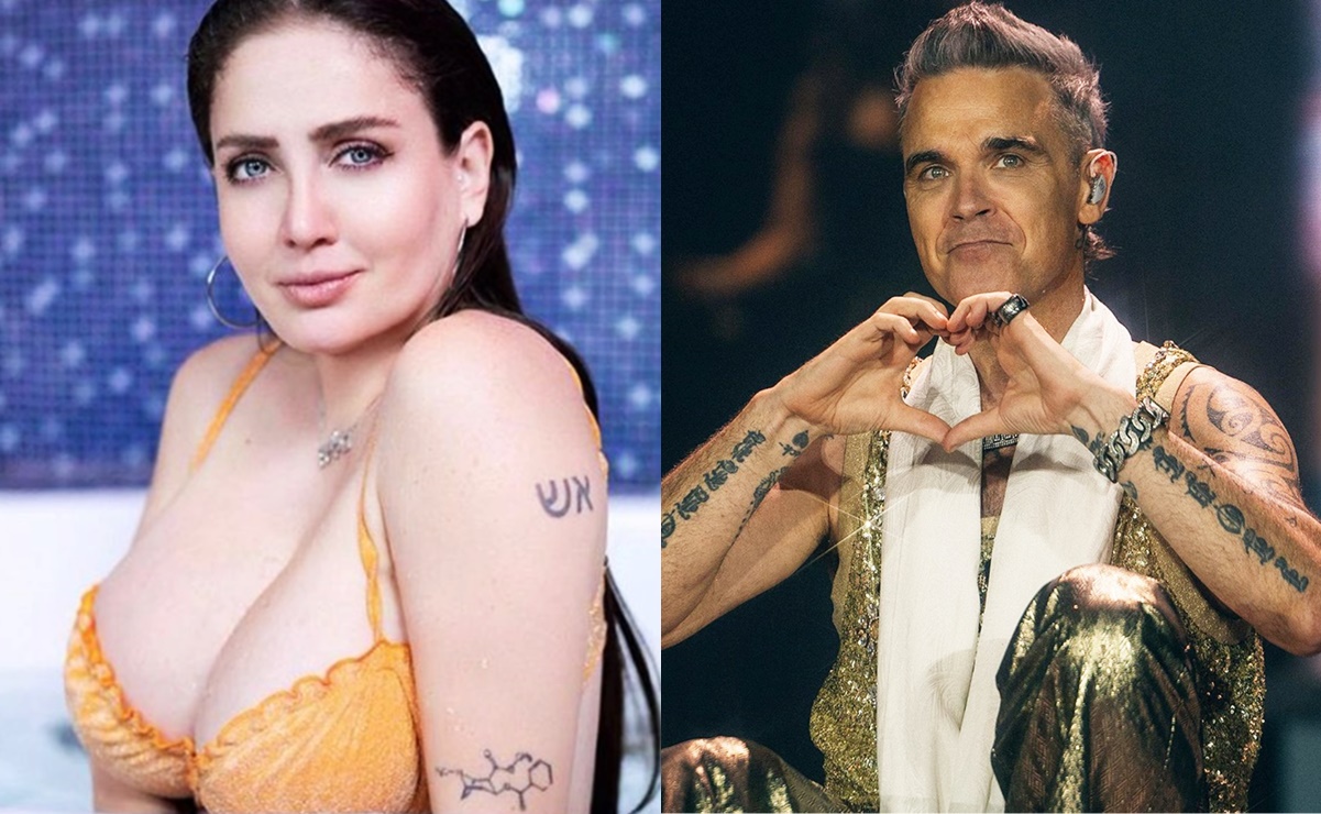 Celia Lora recuerda que un novio la celó, pensando que le fue infiel con Robbie Williams