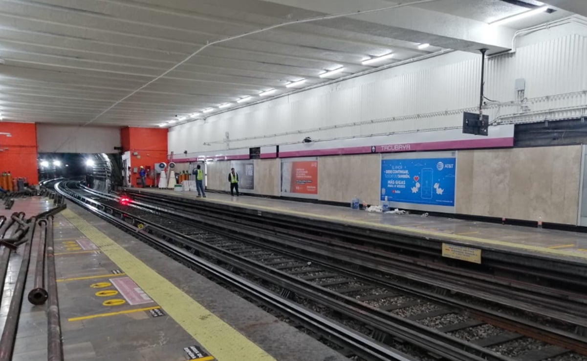 Retiran de las vías trenes que chocaron en Metro Tacubaya