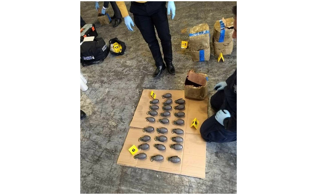 Decomisan casi 2 mil granadas enviadas por paquetería