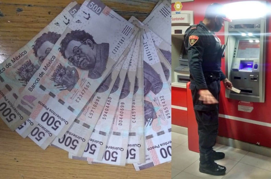 Policía devuelve varios billetes de 500 que halló en un cajero de CDMX