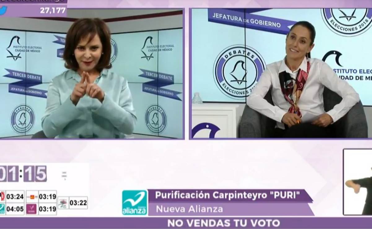 El internet de las cosas y otros momentos de la confrontación entre "Puri" Carpinteyro y Claudia Sheinbaum en el debate de 2018