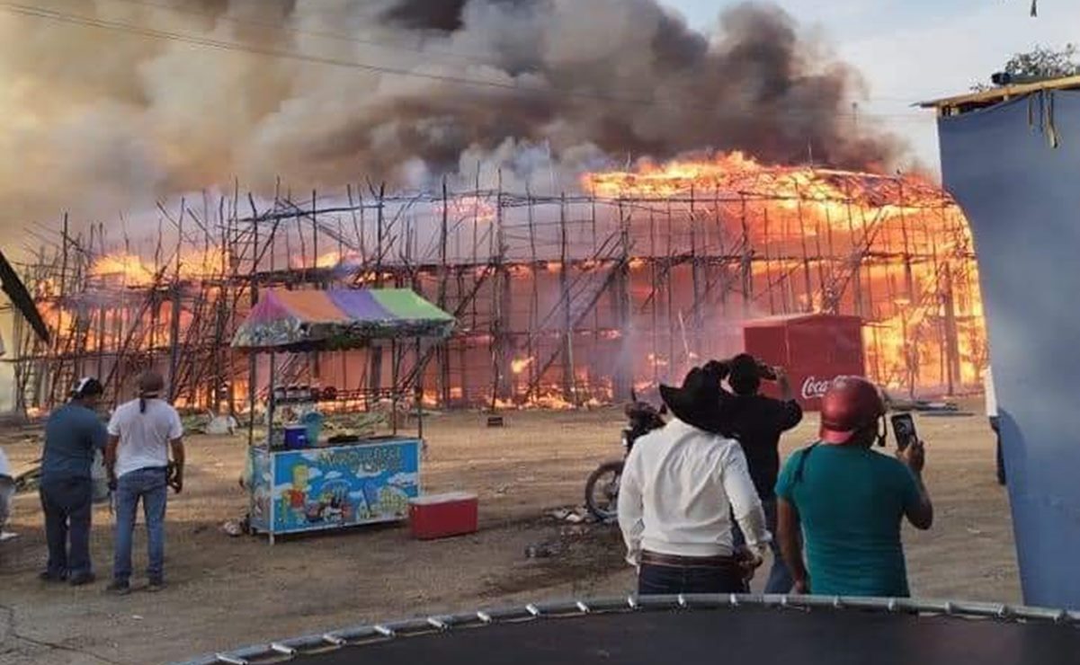 Se incendia plaza de toros en Panabá, Yucatán