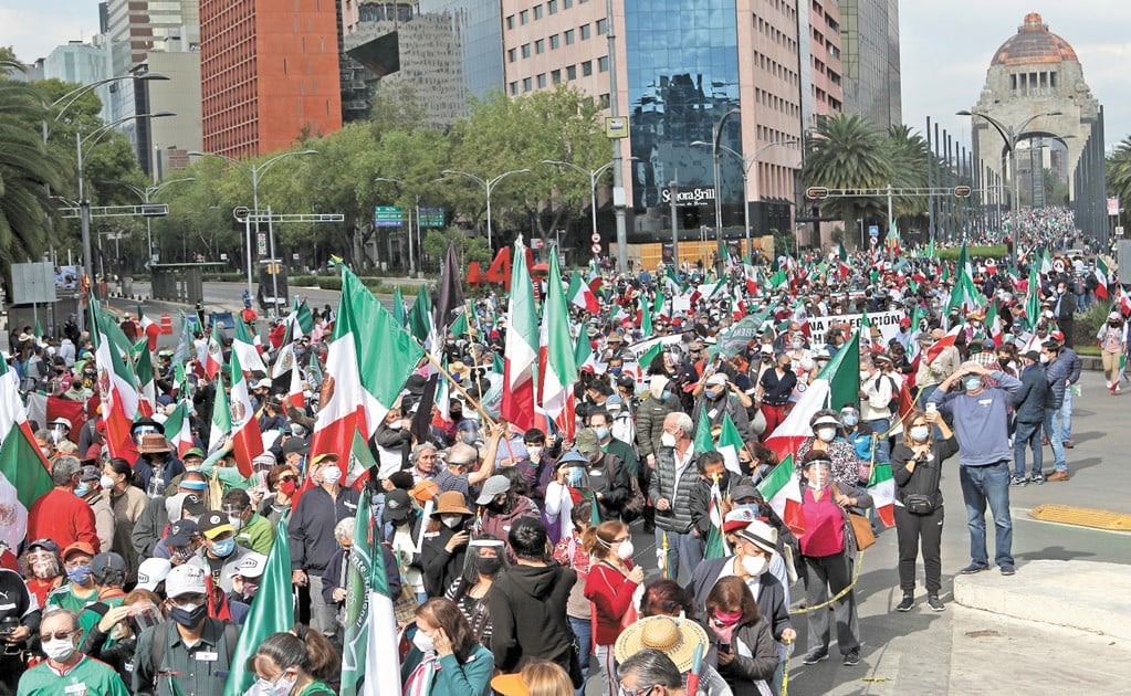 A protest against President López Obrador 