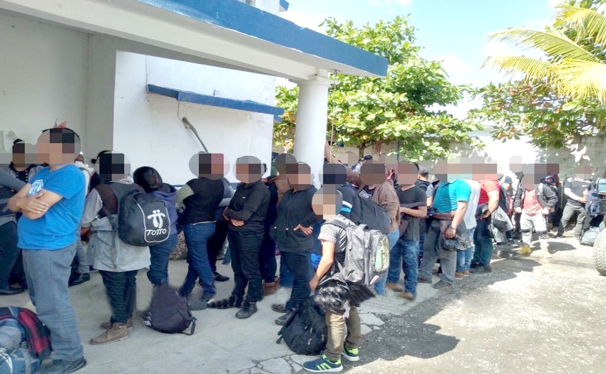 Rescatan a 117 migrantes en Veracruz