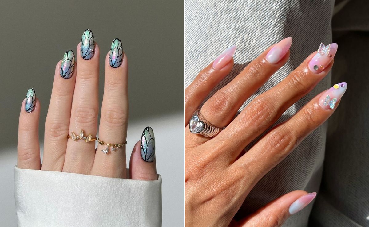 5 diseños hermosos de uñas mariposa, súmate a la tendencia