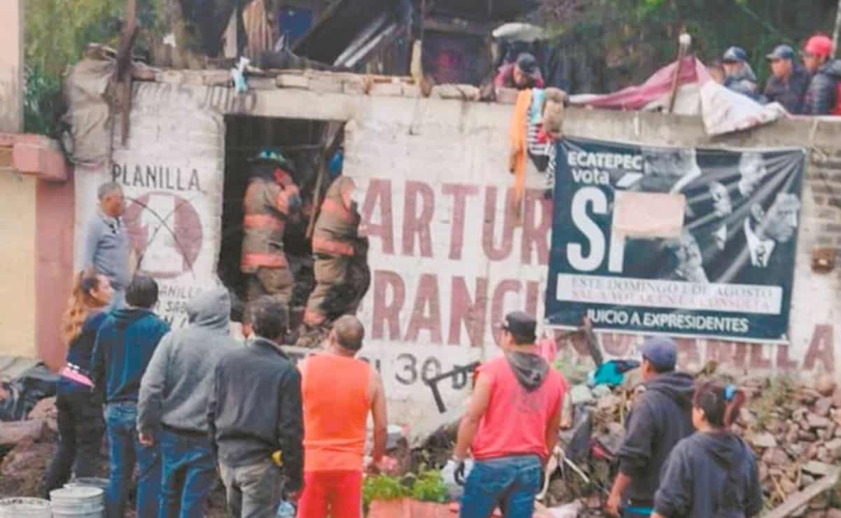 "Pensaba que era lo último", dice hombre rescatado entre toneladas de lodo tras deslave en Ecatepec