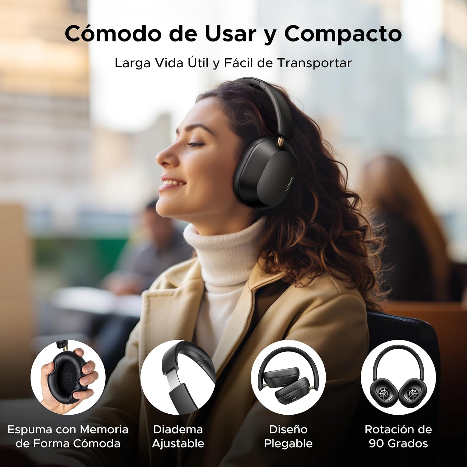 UGREEN Audífonos Inalámbricos Diadema - Foto 1