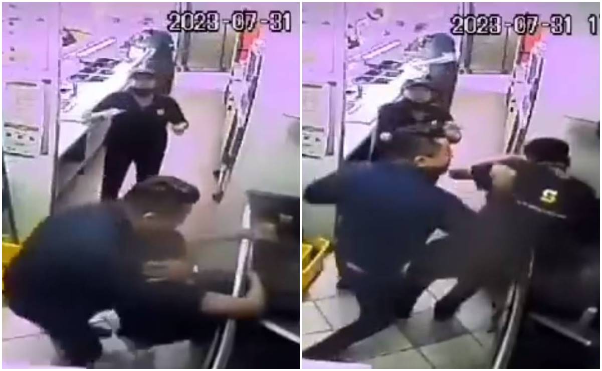 VIDEO: Hombre propina salvaje golpiza a joven en Subway en SLP