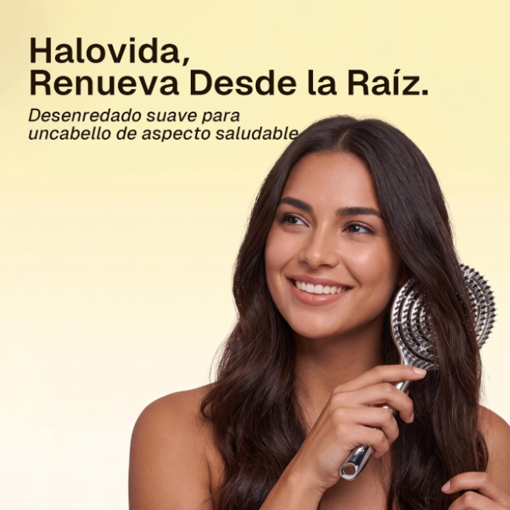 Cepillo HALOVIDA detalle de mango ergonómico