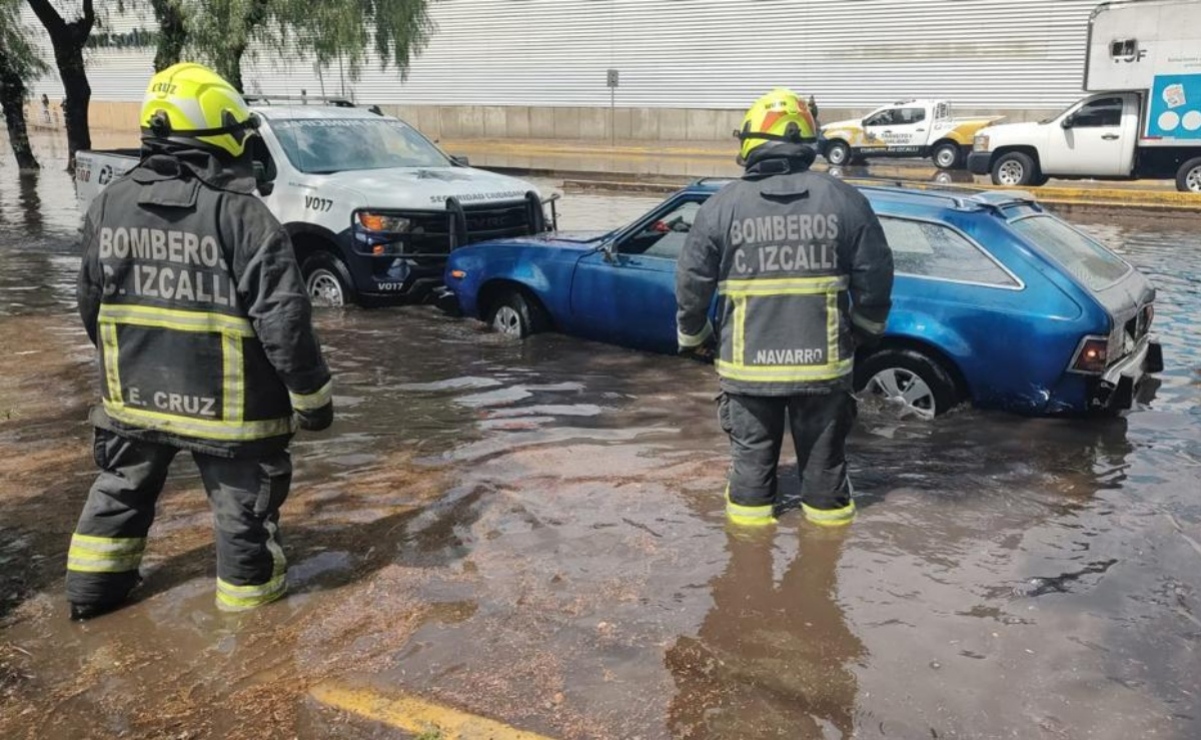 Lluvia y granizada afecta la avenida José López Portillo