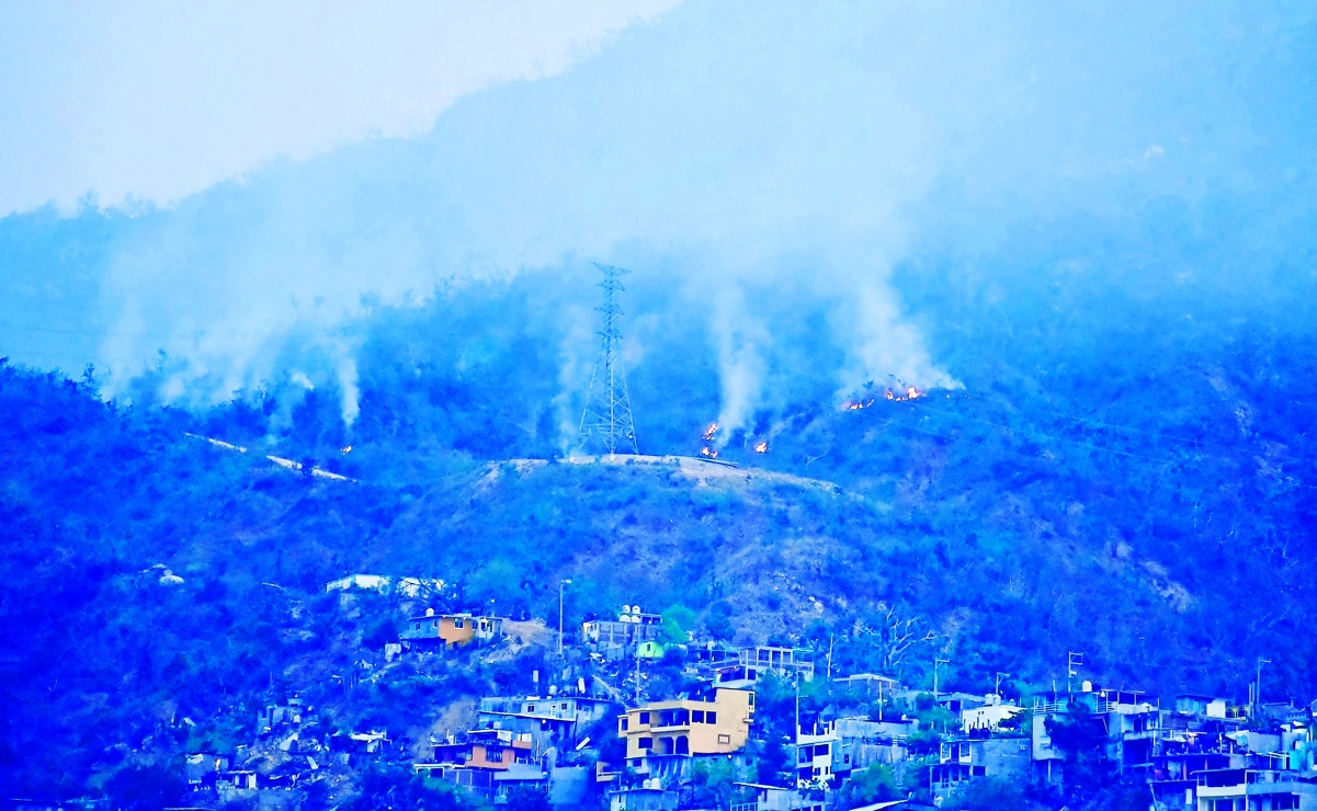 Incendios amenazan a Acapulco y Chilpancingo 