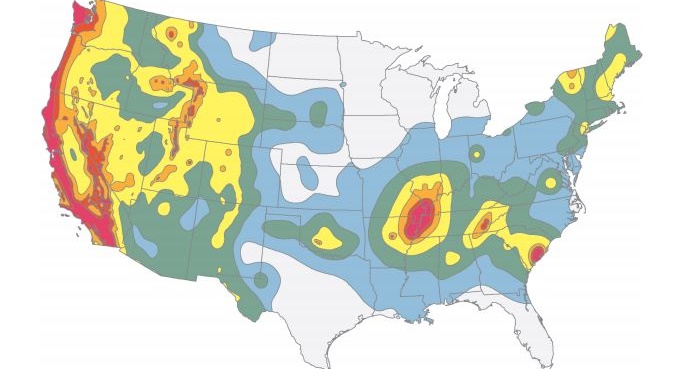 Mapa: Las zonas de mayor riesgo sísmico en Estados Unidos 