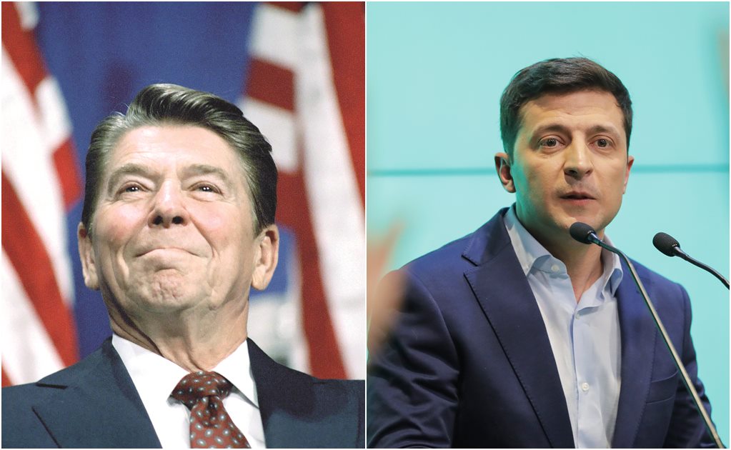 De Reagan a Zelenski, las estrellas que saltaron de la televisión a la política 