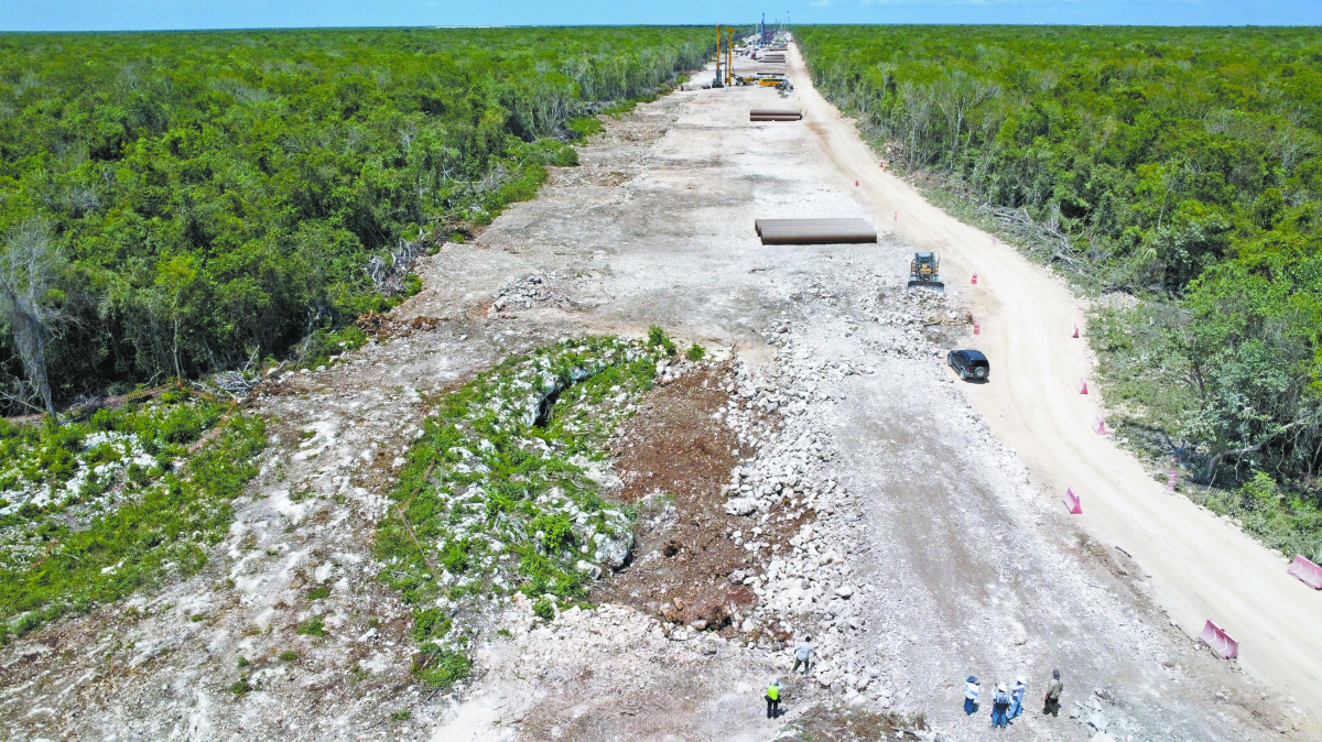 Tren Maya: avanza tramo 5 sur y a su paso rellena cuevas