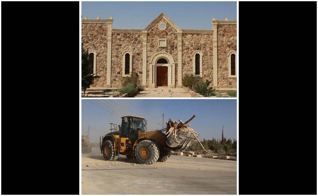 EI destruye monasterio en Siria y traslada a 110 secuestrados