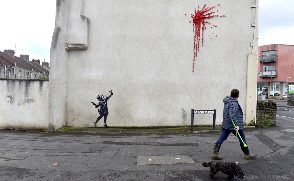 ¿Banksy dio un regalo de San Valentín a su ciudad natal?