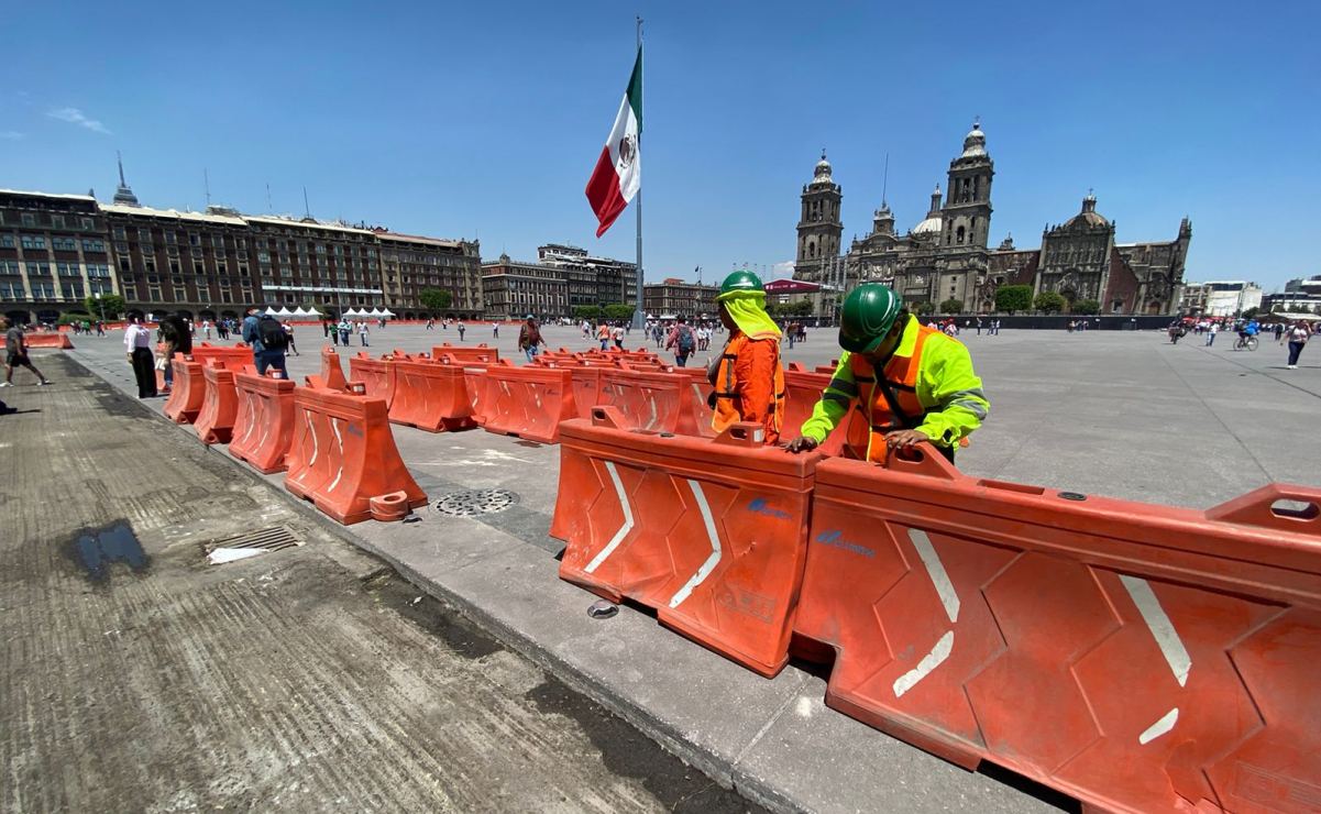 Con 20% de avance, peatonalización del Zócalo de la CDMX