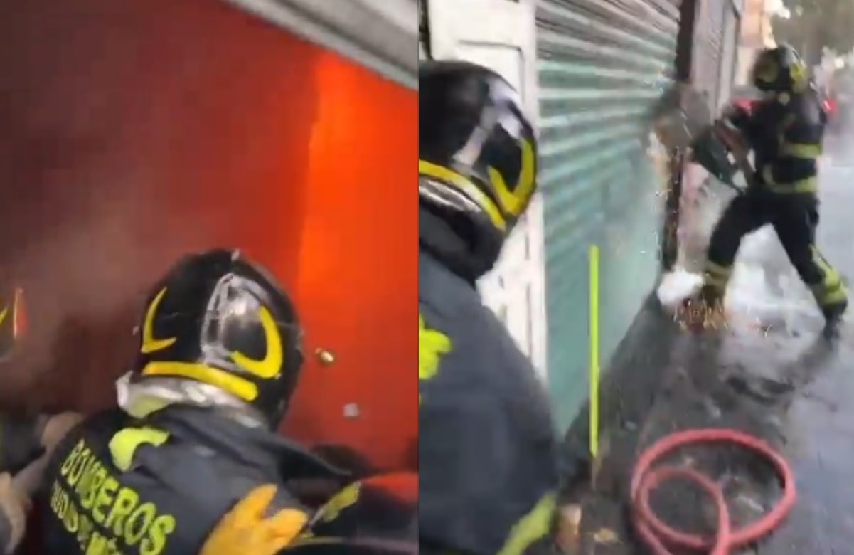 VIDEO: Bomberos de la CDMX controlan incendio en bodega sobre Avenida Circunvalación, en la colonia Centro 