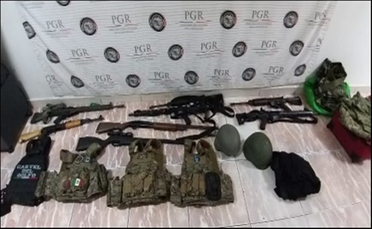 Policía Estatal asegura 78 armas, droga y vehículos en Tamaulipas