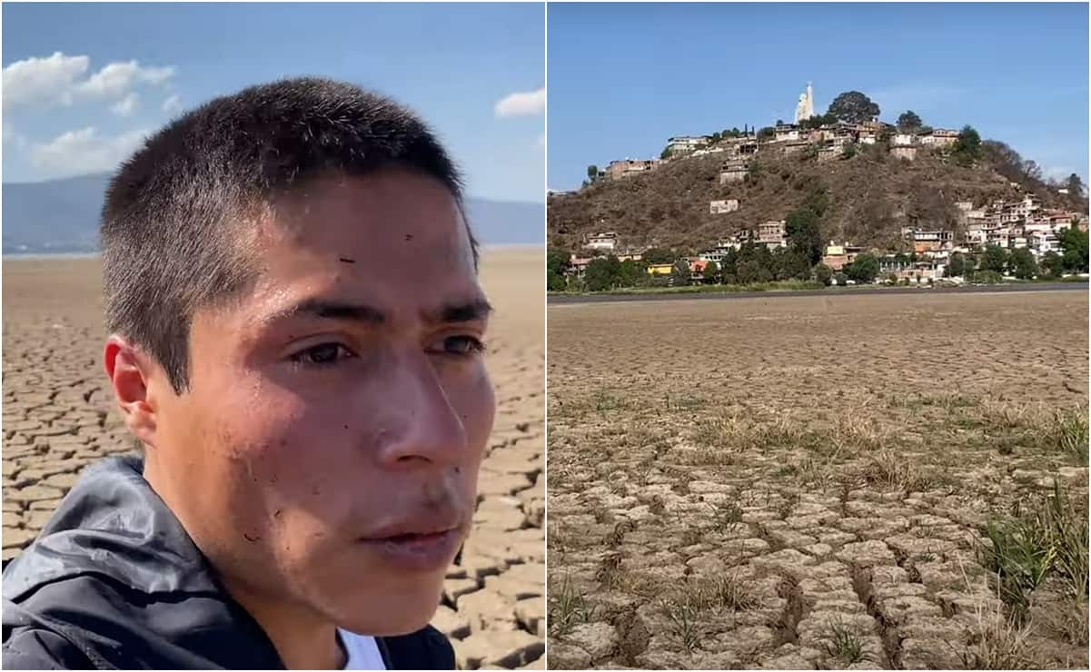 Youtuber muestra Lago de Pátzcuaro desértico; casi llega caminando a Janitzio, Michoacán: VIDEO