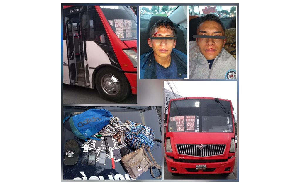 Cae presunta banda de asaltantes de transporte en Toluca