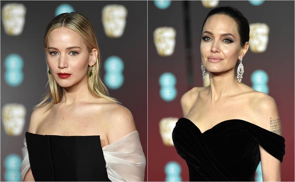 Jennifer Lawrence, Jolie y Salma, en la alfombra de los BAFTA
