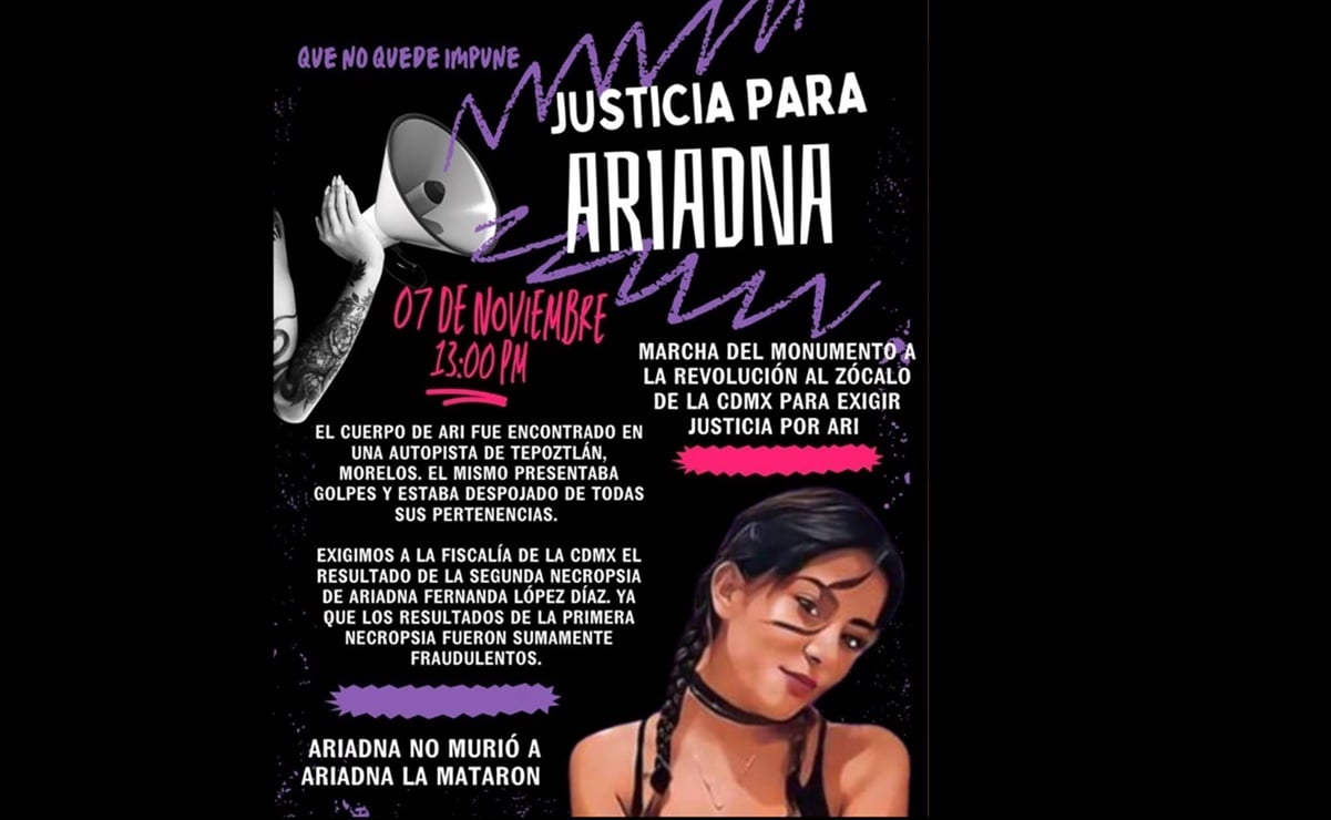 "Ariadna no murió, la mataron"; convocan a marchar por el feminicidio de la joven 