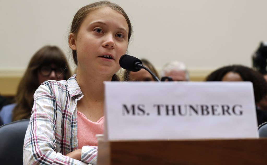 Greta Thunberg pide al Congreso de EU tomar "acciones reales" sobre el clima
