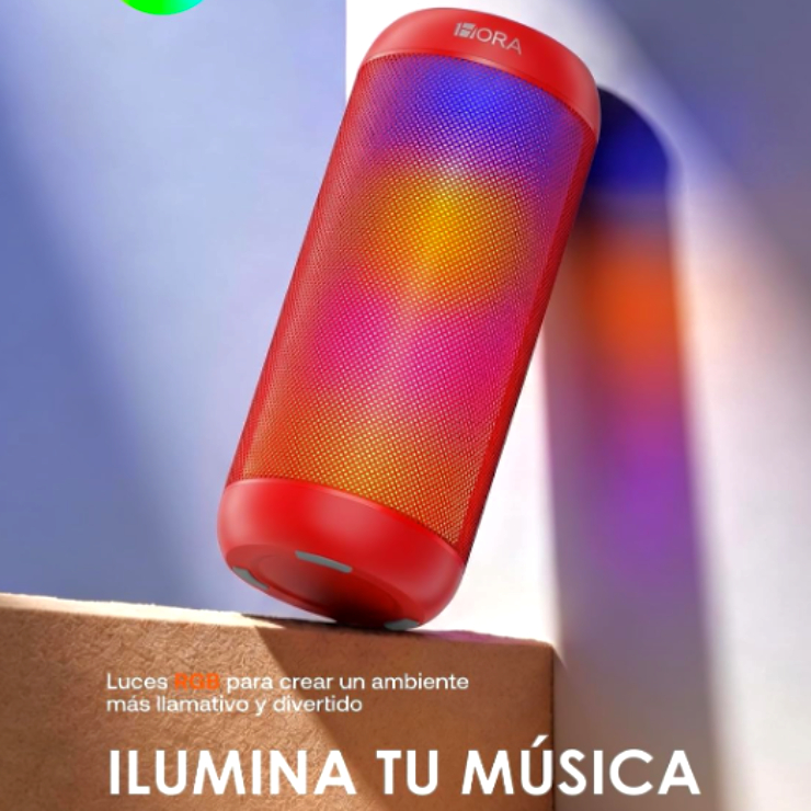 Bocina 1 Hora con iluminación multicolor RGB