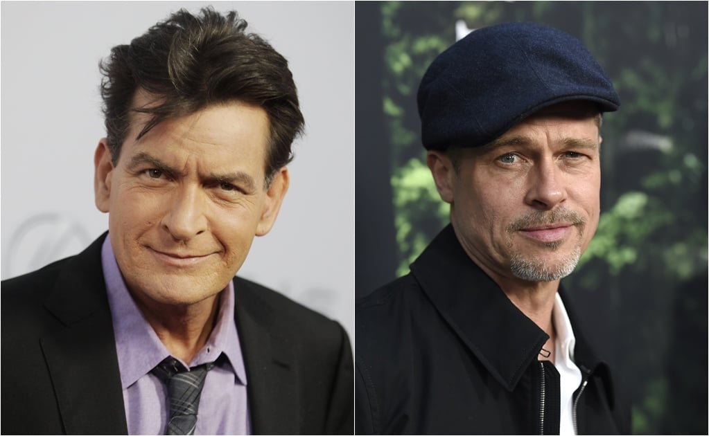 Charlie Sheen publica rara imagen de Brad Pitt