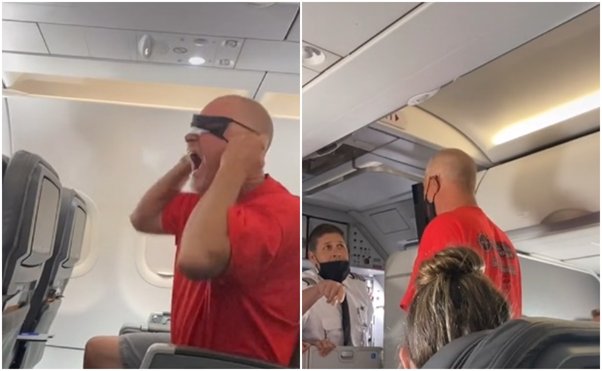 Video. Pasajero rebelde gruñe como "zombie" durante vuelo en Utah