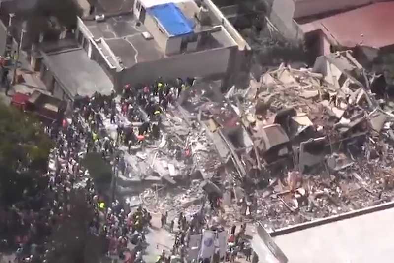 Terremoto desde el aire. Ciudad de México