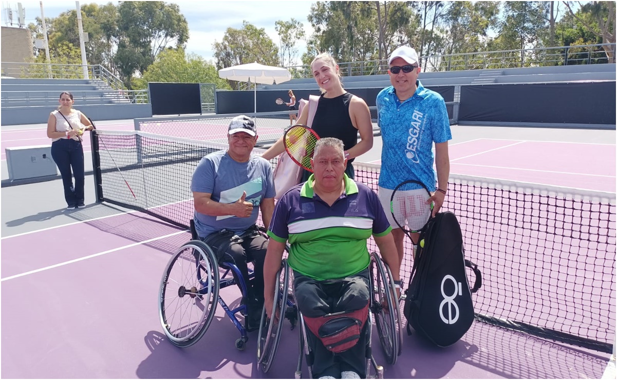 Gabriela Dabrowski vive primera experiencia con el tenis adaptado durante el Guadalajara Open