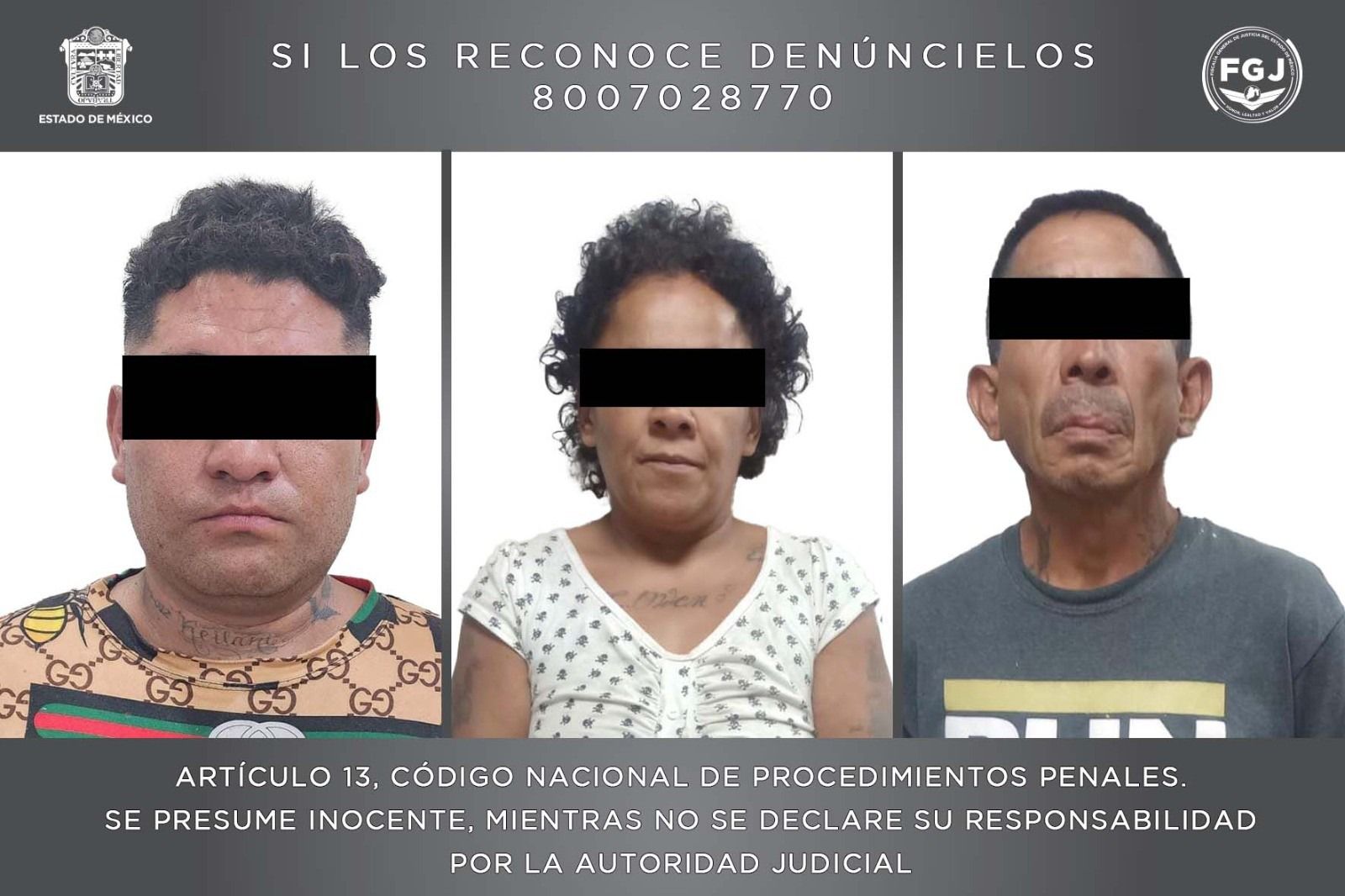 Vinculan a proceso a tres personas, entre ellos una mujer, por homicidio en Huehuetoca
